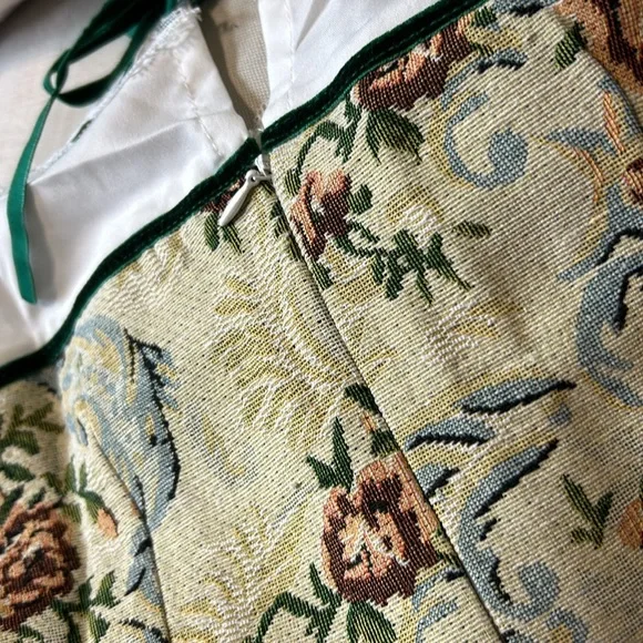 Small Y2K floral low cut satin tube dress - Picture 7 of 14